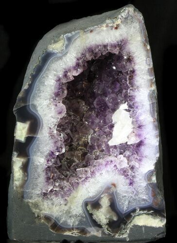 Amethyst & Calcite Geode From Brazil - lbs #34448